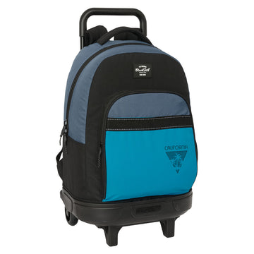 Cartable à roulettes BlackFit8 California Bleu Noir 33 x 45 x 22 cm