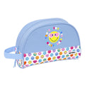 Neceser de Viaje Smiley Joyful Multicolor Azul claro Reciclable 28 x 18 x 10 cm