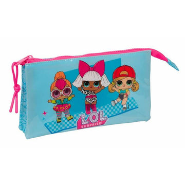 Trousse Fourre-Tout Triple LOL Surprise! Divas Bleu 22 x 12 x 3 cm