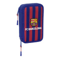Plumier Doble F.C. Barcelona Granate Azul marino 12.5 x 19.5 x 4 cm 28 piezas