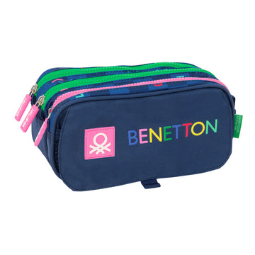 Holdall Benetton Damero Navy Blue 21,5 x 10 x 8 cm