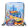 Sac à dos serré par des ficelles Hot Wheels Let's race Bleu Noir 26 x 34 x 1 cm