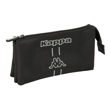 Triple Carry-all Kappa Dark Black 22 x 12 x 3 cm