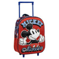 School Rucksack with Wheels Mickey Mouse 3D